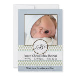 Boys Sage Dots Birth Announcement