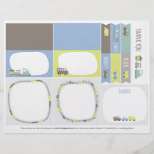 Boys Toys Kid's Birthday Party Decoration Set 02 Personalized Flyer