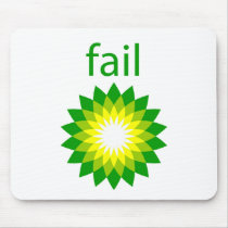 BP Oil Spill Fail Logo Mouse Pads