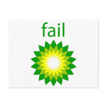 BP Oil Spill Fail Logo Postcards