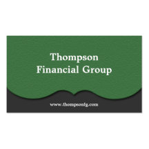 Bracket Curtain Dark Green Business Cards