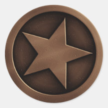 Brad Star Envelope Seal Round Sticker