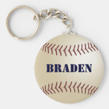 Braden Baseball Keychain by 369MyName