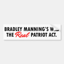 Bradley Manning Bumper Sticker