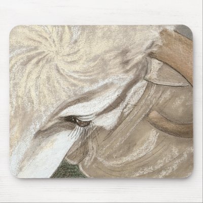 BRAHMA BEAUTY MOUSE MAT by dawnmcininch