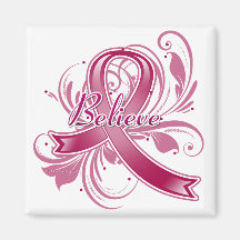 Brain Aneurysm Believe Flourish Ribbon Refrigerator Magnets