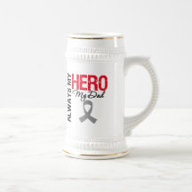 Brain Cancer Always My Hero My Dad Coffee Mug