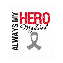 Brain Cancer Always My Hero My Dad Post Card