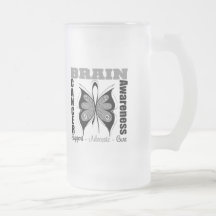 Brain Cancer Awareness Butterfly Mugs