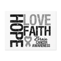 Brain Cancer Awareness Hope Love Faith