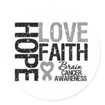 Brain Cancer Awareness Hope Love Faith