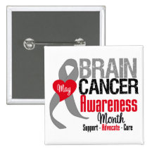 Brain Cancer Awareness Month Button
