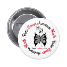Brain Cancer Awareness Month Circular Pin