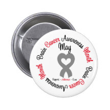 Brain Cancer Awareness Month Pinback Buttons