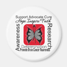 Brain Cancer Butterfly Inspirations Fridge Magnet