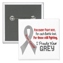 Brain Cancer For Every…..I Proudly Wear Grey 1 Buttons