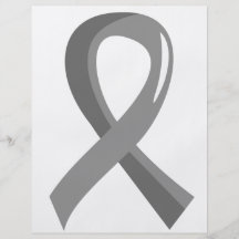 Brain Cancer Grey Ribbon 3 Flyers