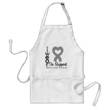 Brain Cancer Heart Ribbon Awareness Apron