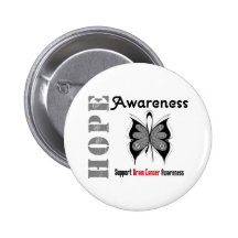 Brain Cancer Hope Awareness Pinback Button