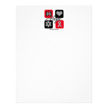 Brain Cancer Hope Love Inspire Awareness Customized Letterhead