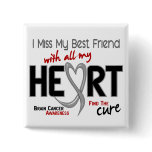 Brain Cancer I MISS MY BEST FRIEND Pinback Button