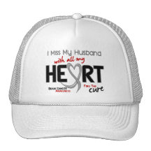 Brain Cancer I MISS MY HUSBAND Mesh Hat