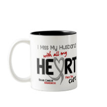 Brain Cancer I MISS MY HUSBAND Coffee Mug