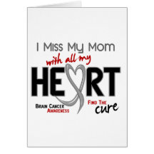 Brain Cancer I MISS MY MOM Card