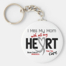 Brain Cancer I MISS MY MOM Keychains