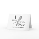 Brain Cancer I Wear Gray Ribbon For My Uncle Greeting Cards
