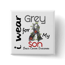 Brain Cancer I Wear Grey For My Son 43