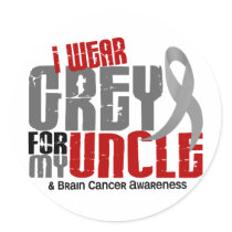 Brain Cancer I Wear Grey For My Uncle 6.2
