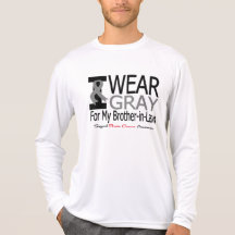 Brain Cancer I Wear Grey Ribbon For My Brother-in- Tshirt