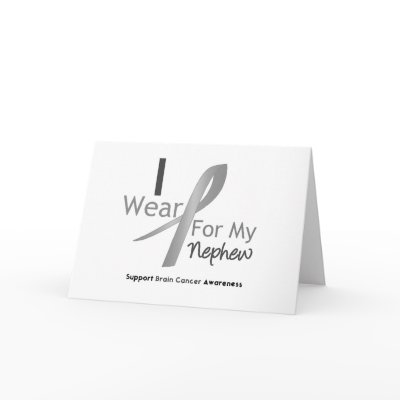 Brain Cancer I Wear Grey Ribbon For My Nephew by giftsforawareness