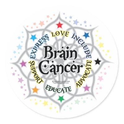 Brain Cancer Lotus Sticker by fightcancertees