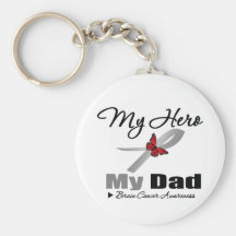 Brain Cancer My Hero My Dad Key Chains