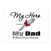 Brain Cancer My Hero My Dad Post Cards