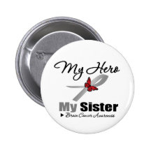 Brain Cancer My Hero My Sister Pin