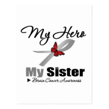 Brain Cancer My Hero My Sister Post Card