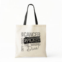 Brain Cancer Picked The Wrong Diva Canvas Bags