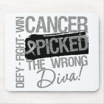 Brain Cancer Picked The Wrong Diva Mouse Pads