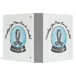 Brain Cancer Ribbon Merry Christmas Snowglobe Vinyl Binder