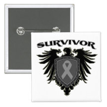 Brain Cancer Survivor Crest Pins