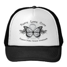Brain Cancer Tribal Butterfly Mesh Hat