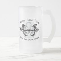 Brain Cancer Tribal Butterfly Mugs