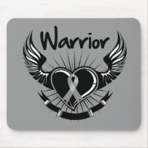 Brain Cancer Warrior Fighter Wings Mouse Pad
