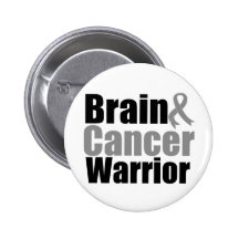 Brain Cancer WARRIOR Pinback Button