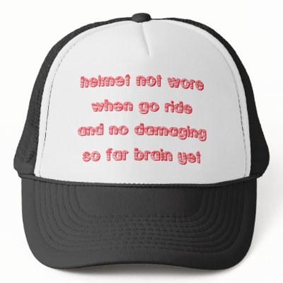 Brain Damage Dirt Bike Motocross Cap Hat by allanGEE