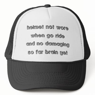 Brain Damage Dirt Bike Motocross Hat by allanGEE