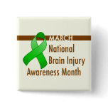 Brain Injury Awareness Month Button